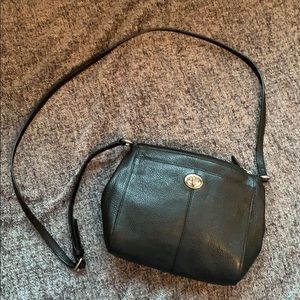 COACH Leather Crossbody Bag - black